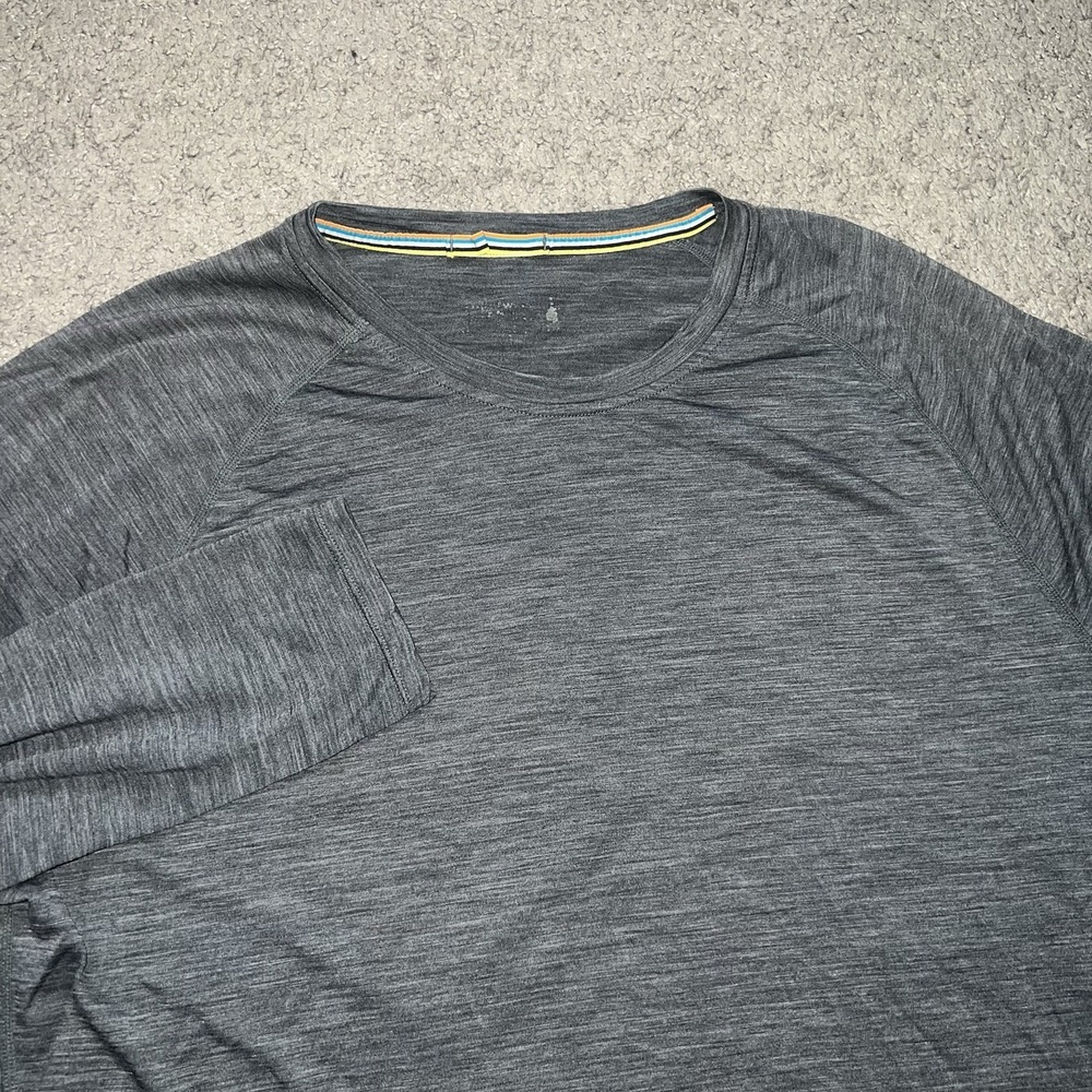 Smartwool Green 100% Merino Wool Base Layer Long Sleeve Shirt Mens Size Large